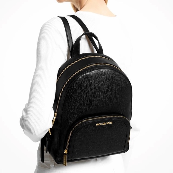 Michael Kors Jaycee Medium Pebbled Leather Backpack
Black /Golden Tone Hardware - Picture 2 of 12